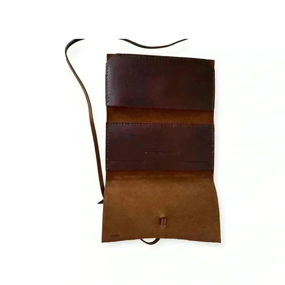 Leather folding purse pouch - Picture 4 of 5
